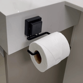 Suporte para Papel Higiênico com Ventosa Ultra - Aderente Preto Fosco - Ela Decora